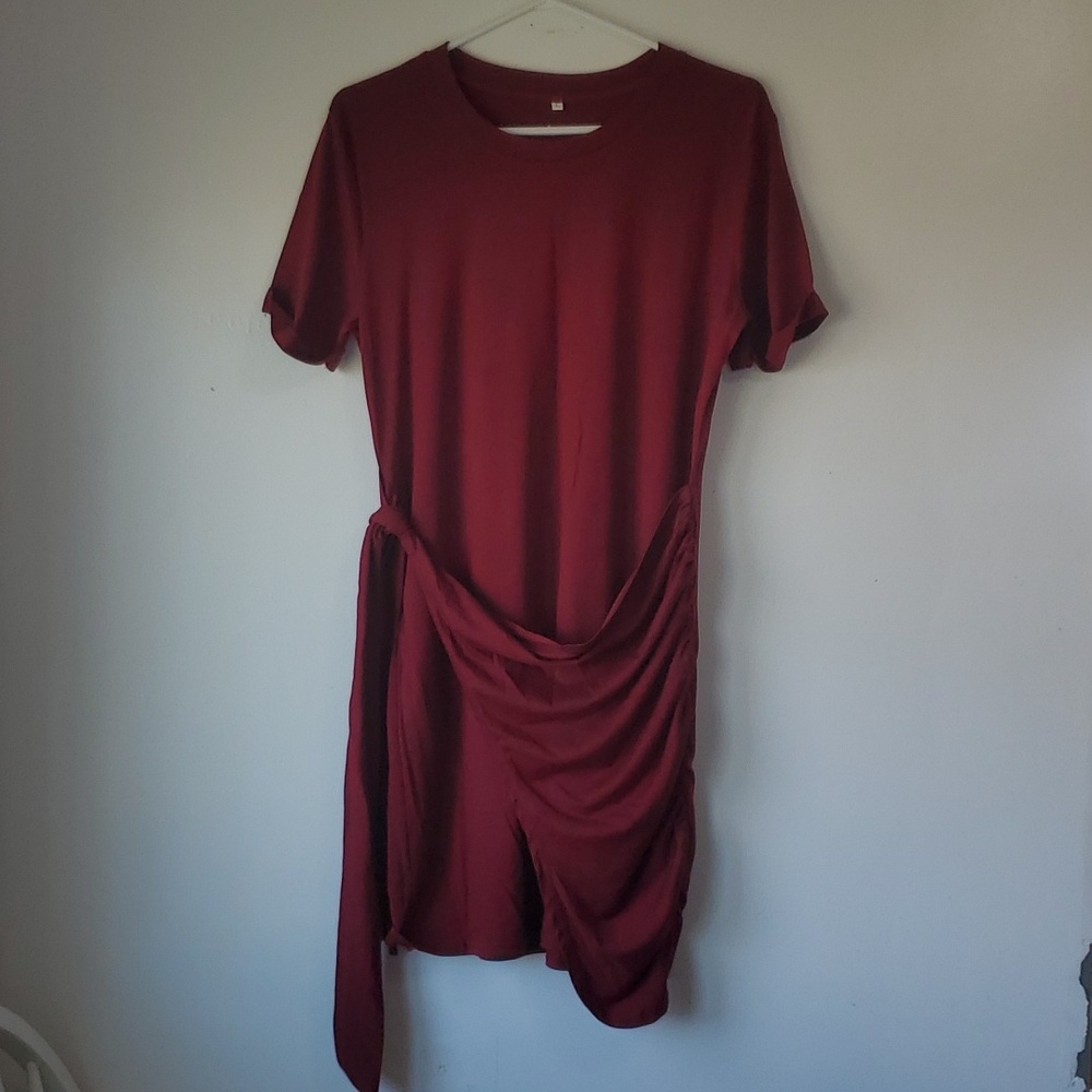 Burgundy dress
